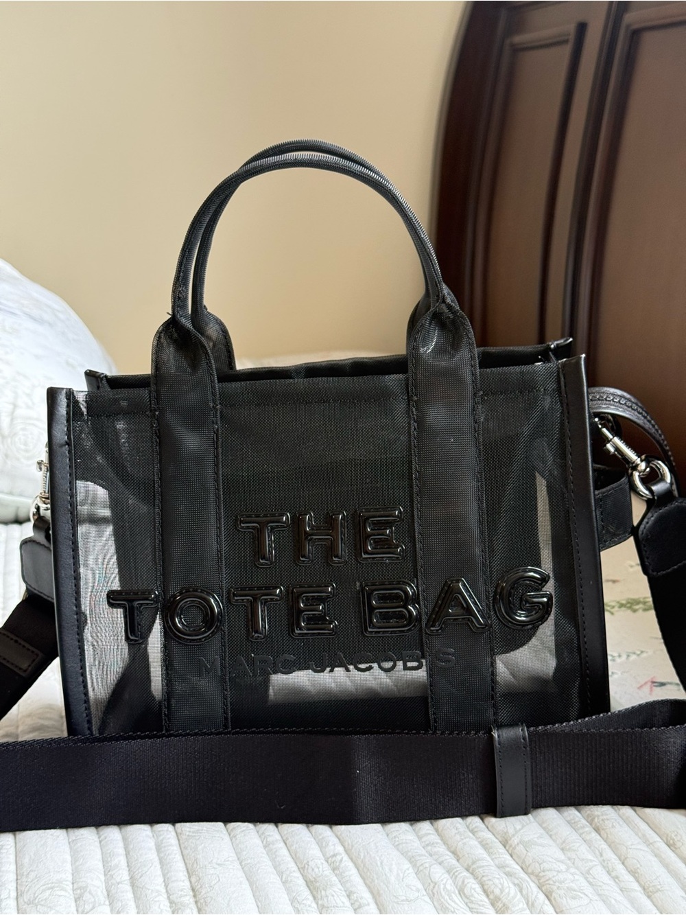 Marc Jacobs Black Nylon Crossbody Bag with Interior Pocket